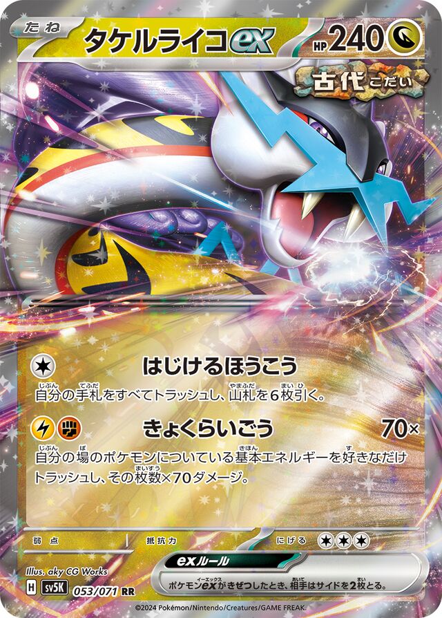Raging Boltexタケルライコex 9 Wild Forceワイルドフォース 053/071 RR