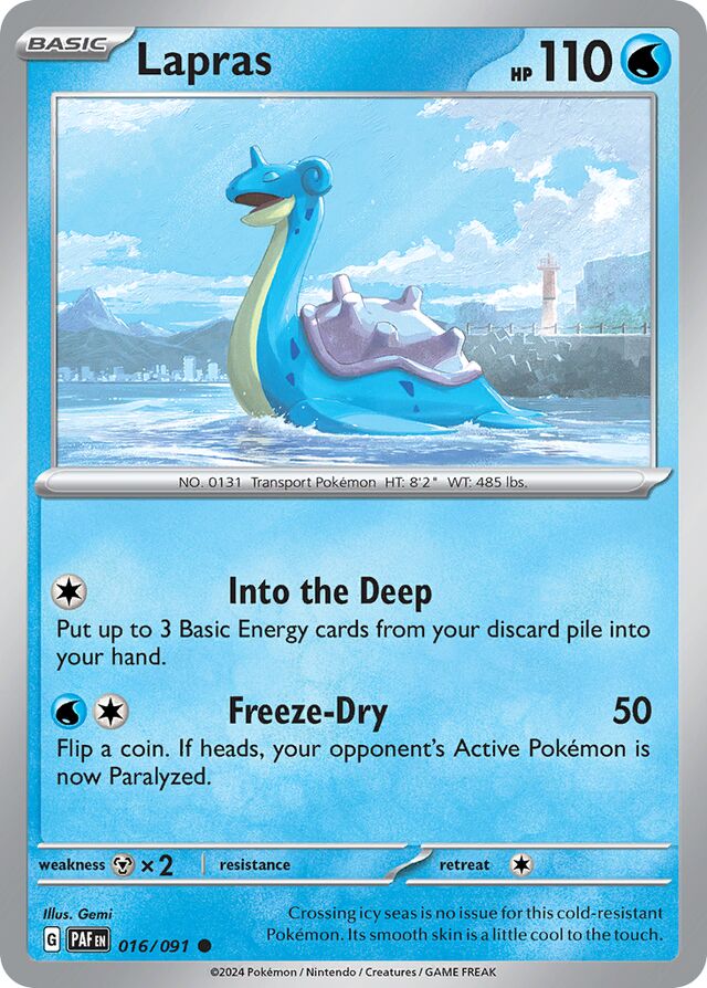 Lapras Paldean Fates 016/091 Common
