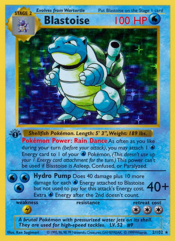 Blastoise Base 2/102 Rare Holo