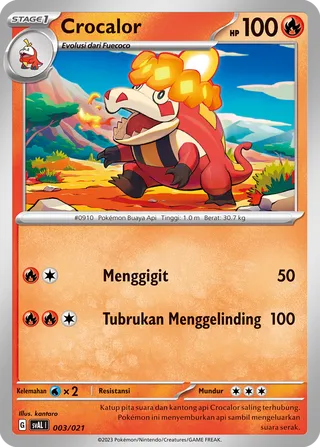 Crocalor (Fuecoco & Ampharos ex Starter Deck ex 003/021)