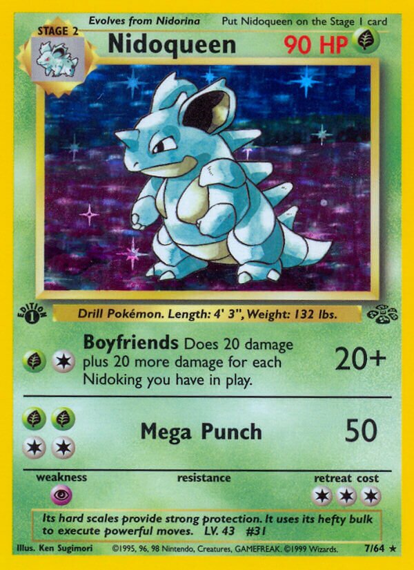 Nidoqueen Jungle 7/64 Rare Holo