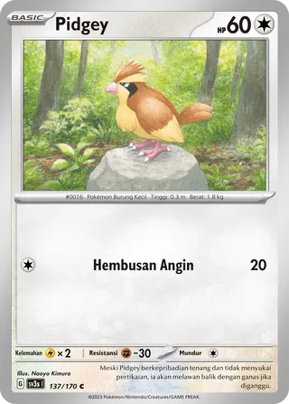 Pidgey (Black Shine 137/170)