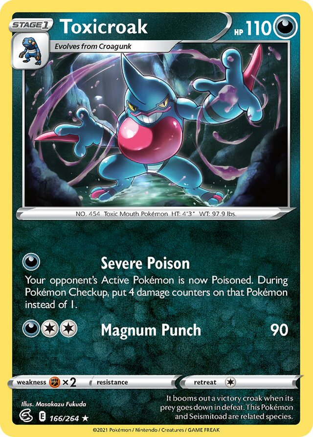 166/264 Toxicroak FST Rare