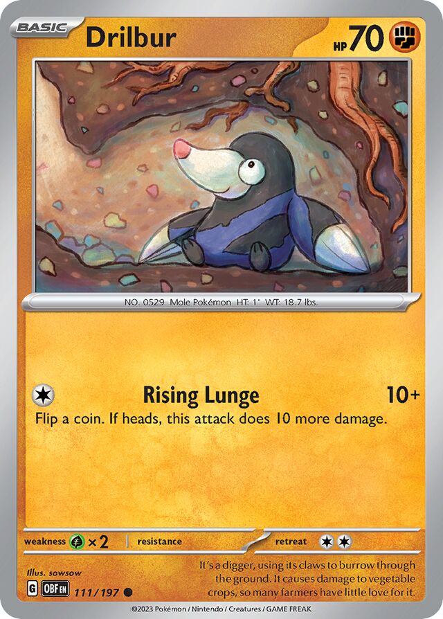 Drilbur Obsidian Flames 111/197 Common