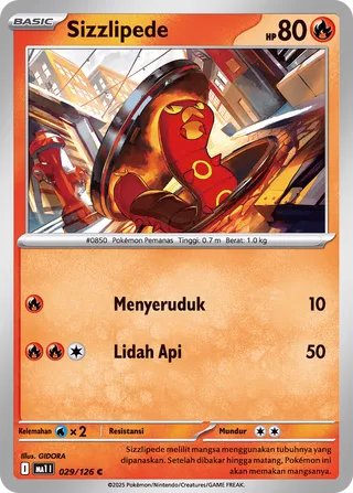 Sizzlipede (Mega Evolution 029/126)