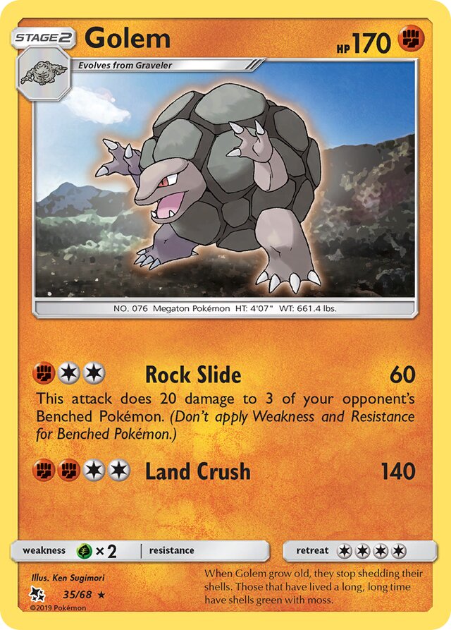 Golem Hidden Fates 35/68 Rare