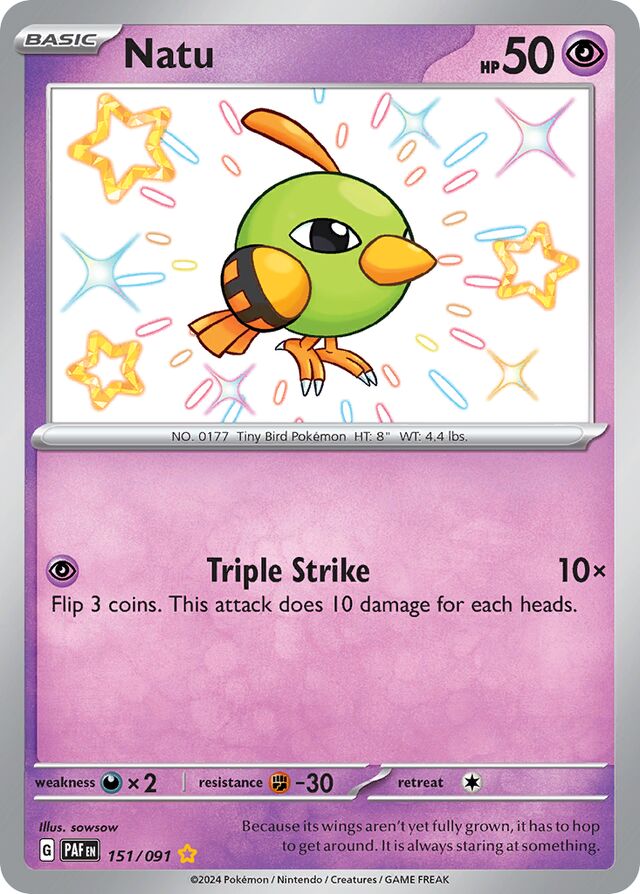 Natu Paldean Fates 151/091 Shiny Rare
