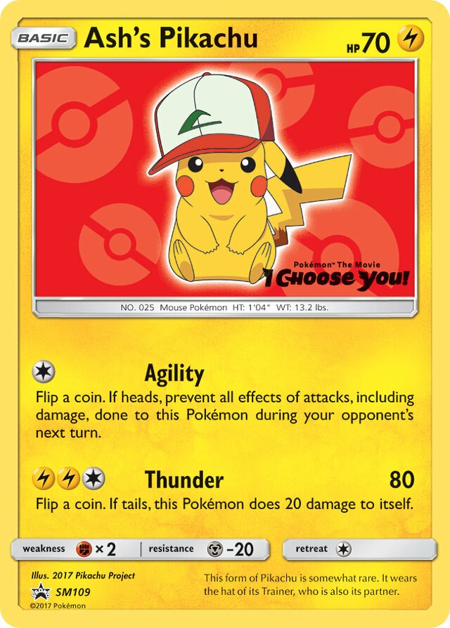 SM109 Ash's Pikachu SMP PROMO