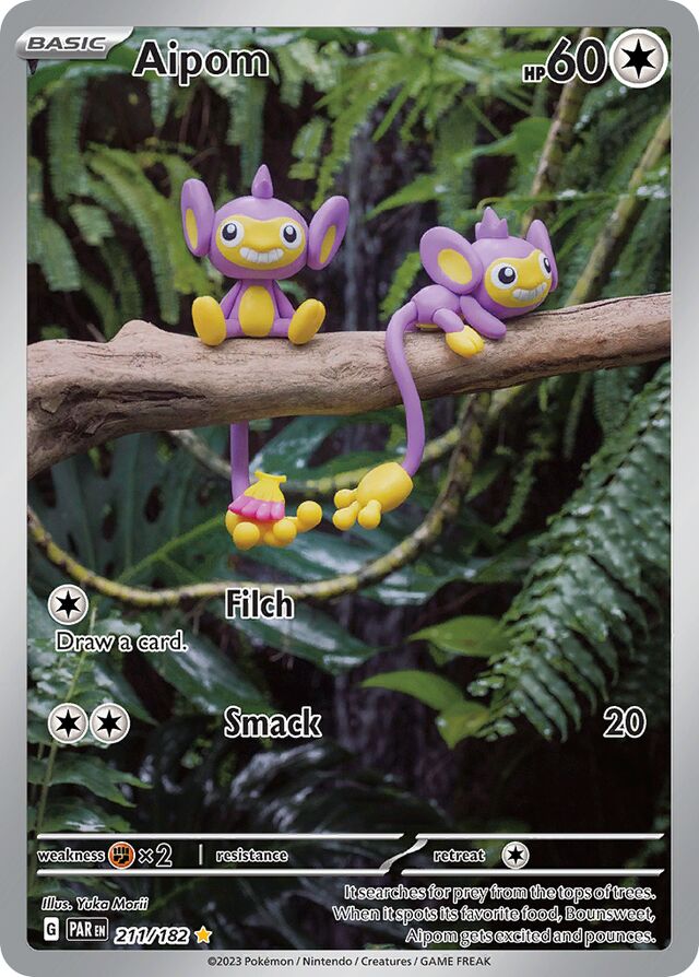 Aipom Paradox Rift 211/182 Illustration Rare