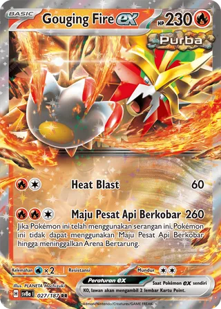Gouging Fire ex (Terastal Festival ex 027/187)