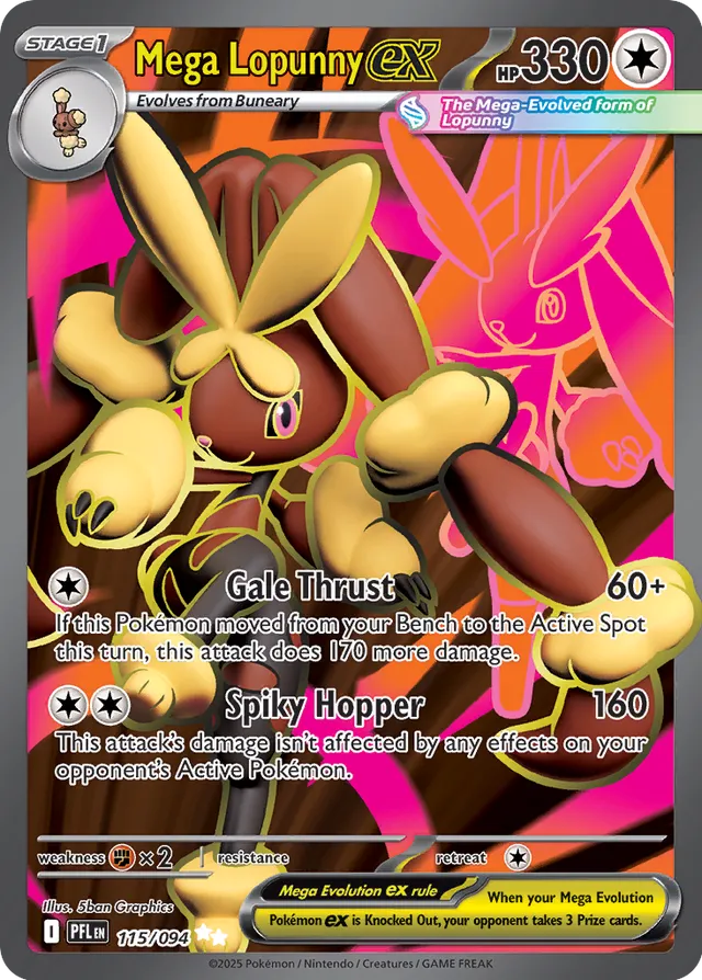 115/094 Mega Lopunny ex PFL Ultra Rare