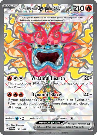 Hearthflame Mask Ogerpon ex (Twilight Masquerade 192/167)