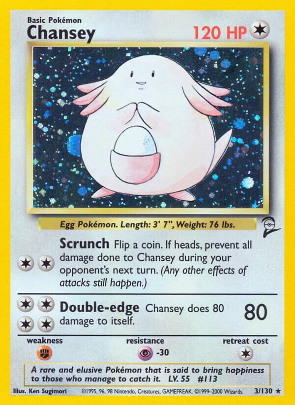 Chansey Base 2 3/130 Rare Holo