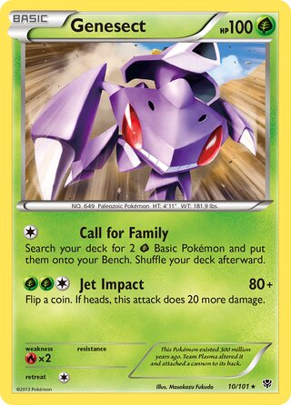 Card Genesect-EX 97/101 da coleção Plasma Blast