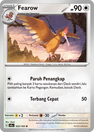 Fearow (Pokémon Card 151 022/165)