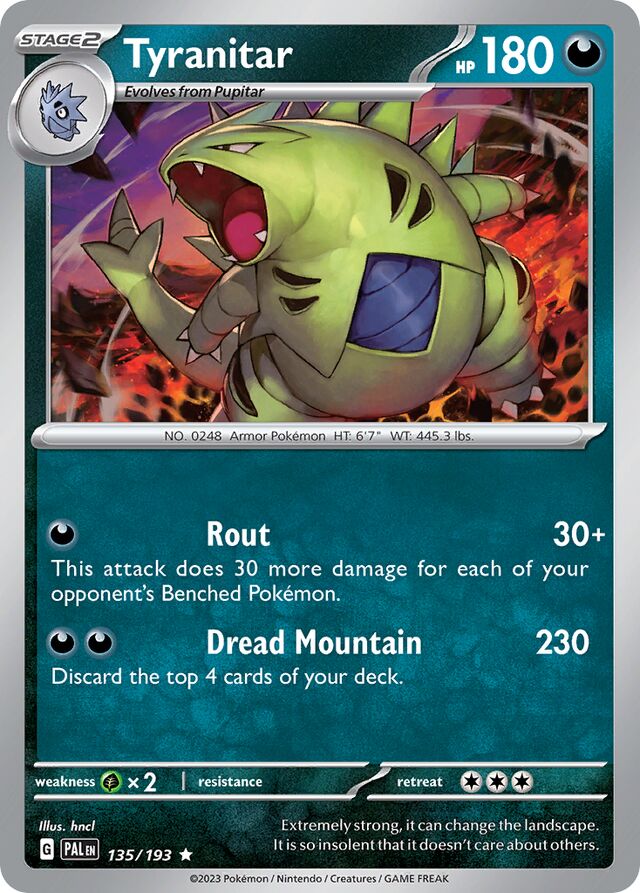 135/193 Tyranitar PAL Rare