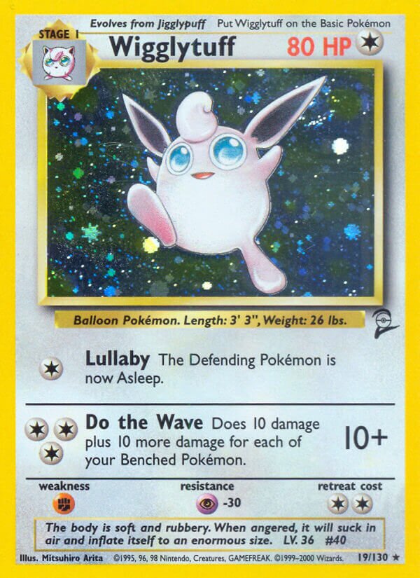 Wigglytuff Base 2 19/130 Rare Holo