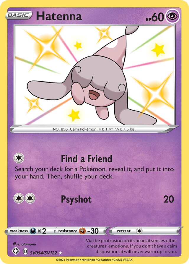 Hatenna Shining Fates SV054/SV122 Rare Shiny