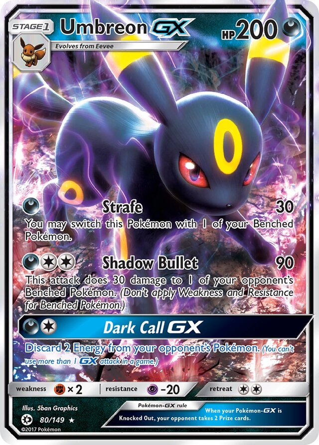 Umbreon-GX (Sun & Moon 80/149) (International TCG) – TCG Collector