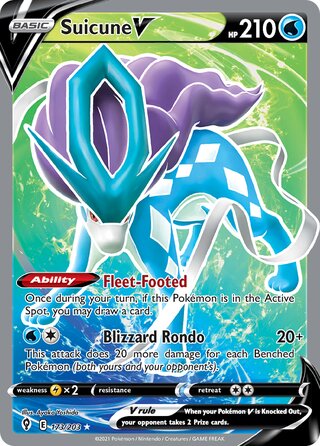 Suicune V (Evolving Skies 173/203)