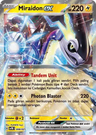 Miraidon ex (Miraidon ex Tactics Deck 008/021)