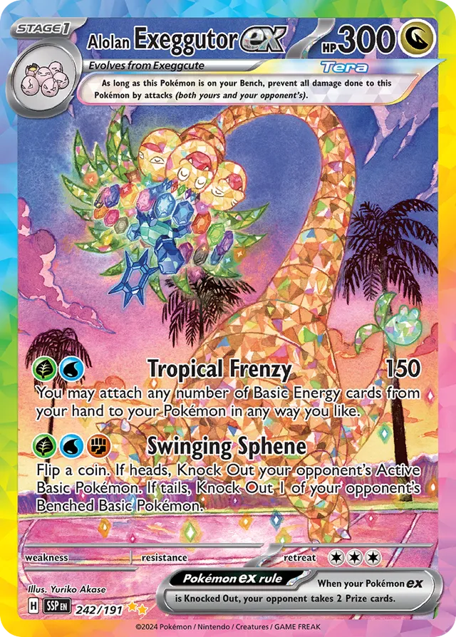242/191 Alolan Exeggutorex SSP Special Illustration Rare