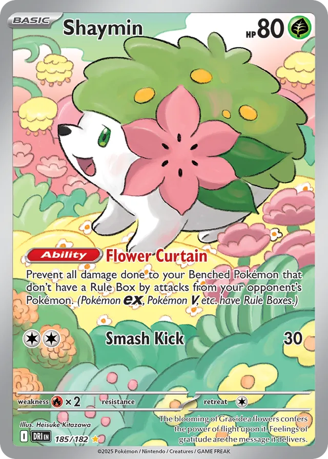 Shaymin Destined Rivals 185/182 Illustration Rare