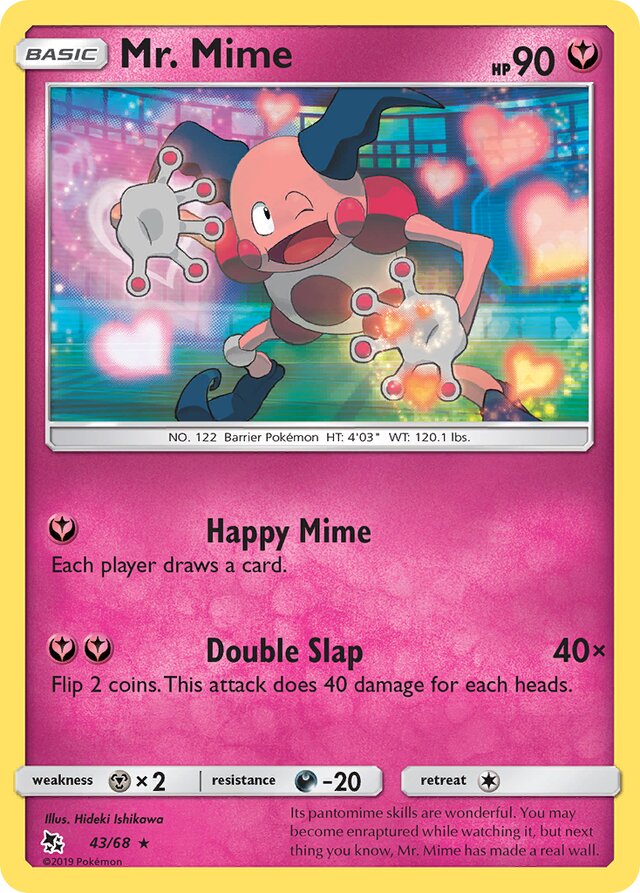 Mr. Mime Hidden Fates 43/68 Rare