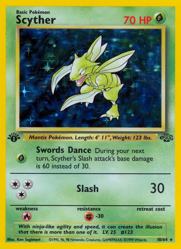 Scyther Jungle 10/64 Rare Holo