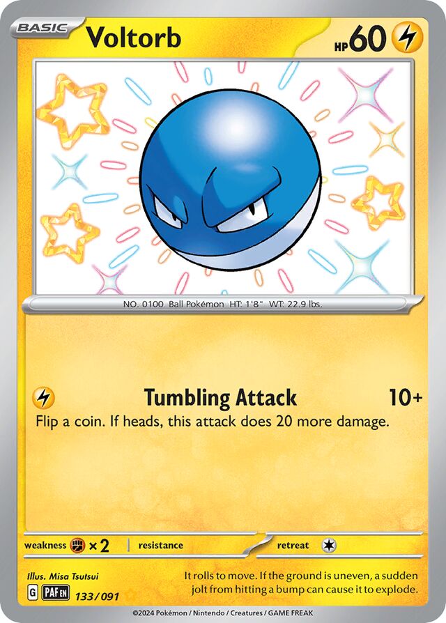 Voltorb Paldean Fates 133/091 Shiny Rare