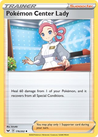 Pokémon Center Lady (Sword & Shield 176/202)
