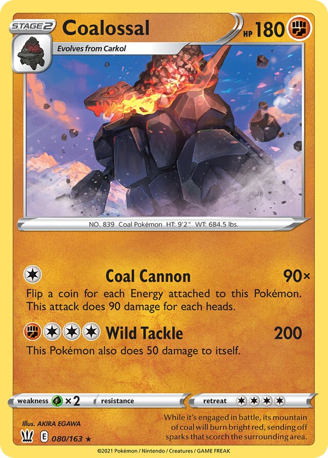 080/163 Coalossal BST Rare Holo