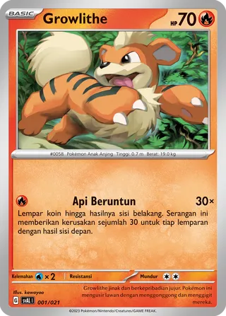 Growlithe (Fuecoco & Ampharos ex Starter Deck ex 001/021)
