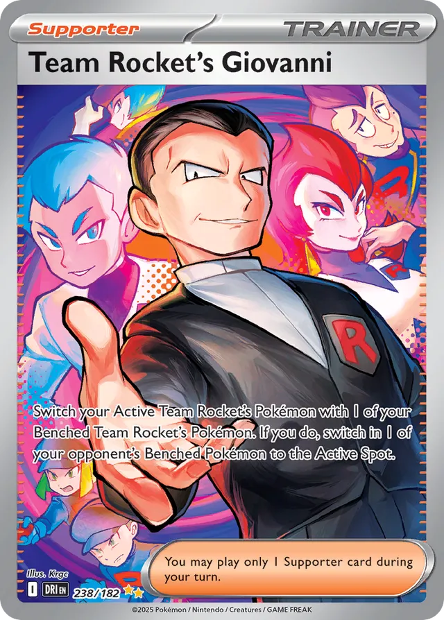Team Rocket's Giovanni Destined Rivals 238/182 Special Illustration Rare