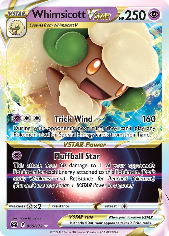 065/172 WhimsicottVSTAR BRS Rare VSTAR