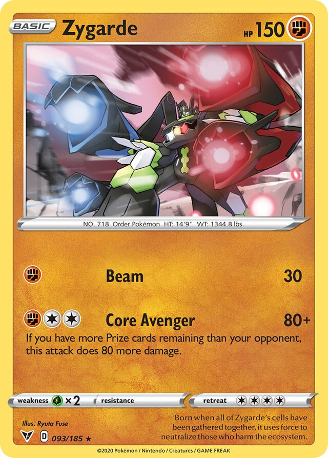 093/185 Zygarde VIV Rare Holo