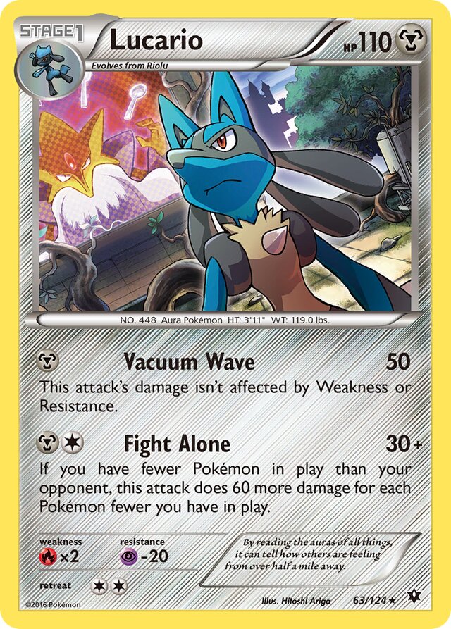 Lucario Fates Collide 63/124 Rare Holo