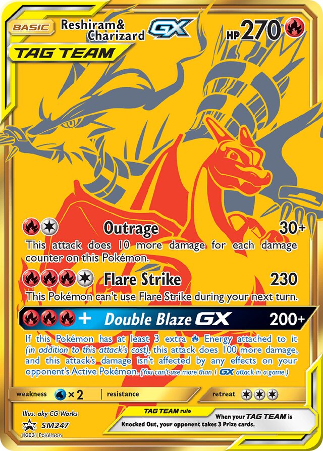 SM247 Reshiram & CharizardTag Team GX SMP PROMO