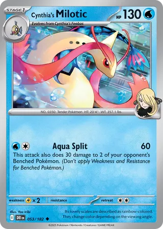 Cynthia's Milotic (Destined Rivals 053/182)