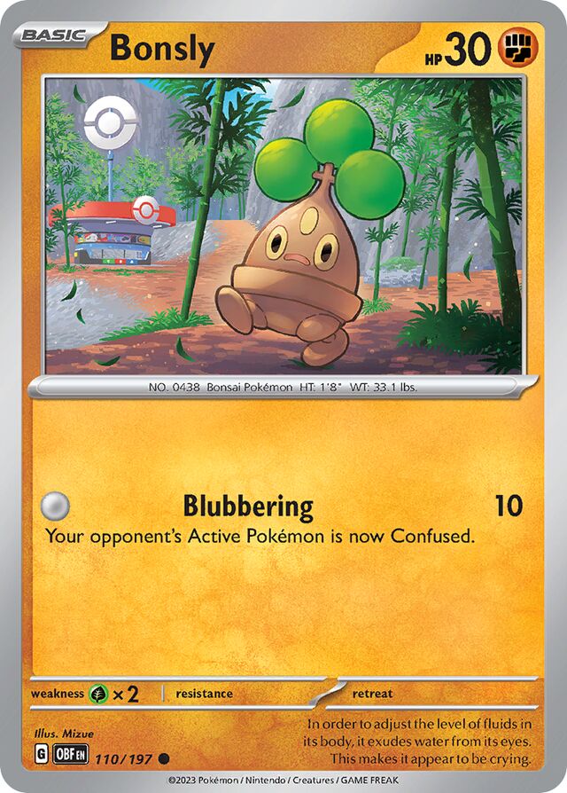 Bonsly Obsidian Flames 110/197 Common