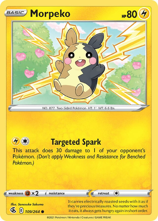 Morpeko 109/264 8 SWORD & SHIELD FUSION STRIKE COMMON PTCG