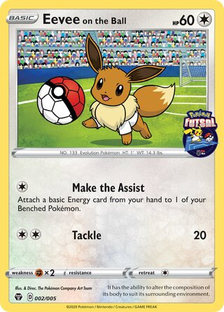 Eevee on the Ball (Pokémon Futsal 002/005)