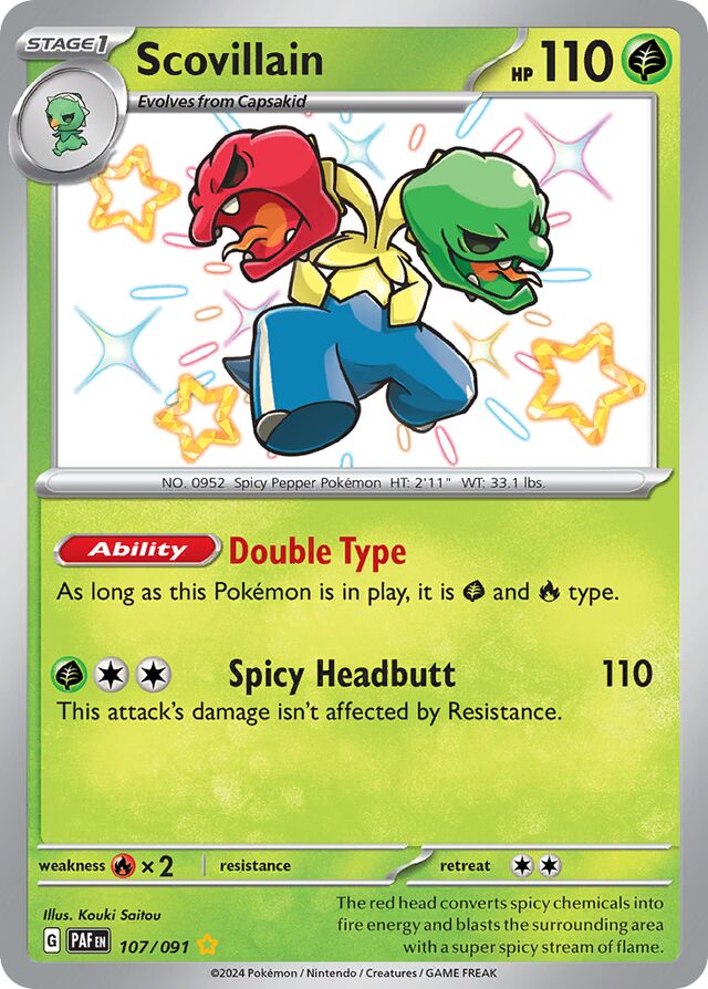 Scovillain Paldean Fates 107/091 Shiny Rare