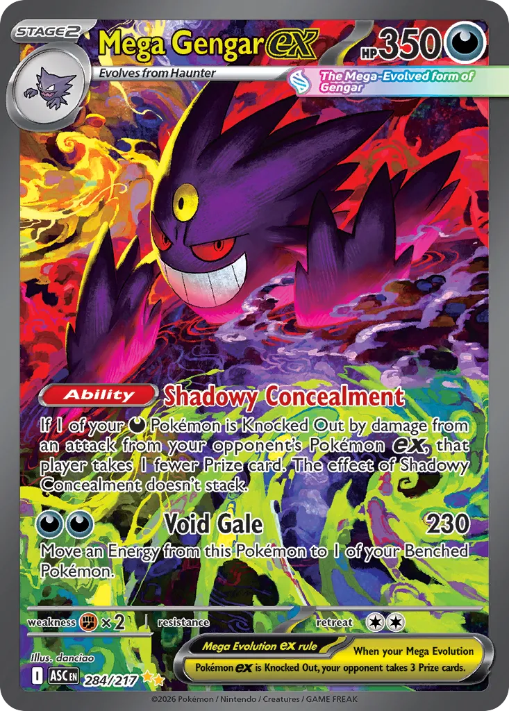 メガゲンガーex ☆☆(SAR) Ascended Heroes 284/217 Mega Gengar ex (Ascended Heroes 284/217) (International TCG) – TCG