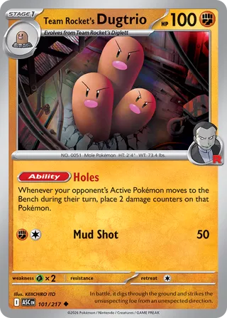 Team Rocket's Dugtrio (Ascended Heroes 101/217)