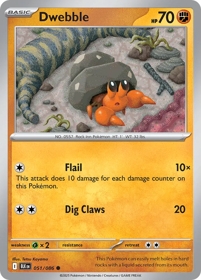 Dwebble Black Bolt 051/086 Common