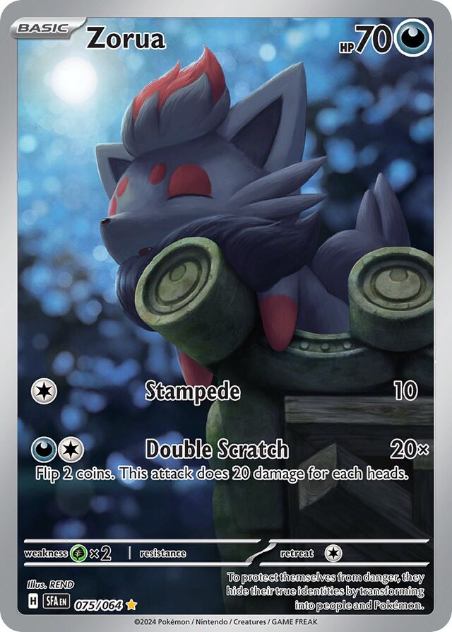 Zorua Shrouded Fable 075/064 Illustration Rare