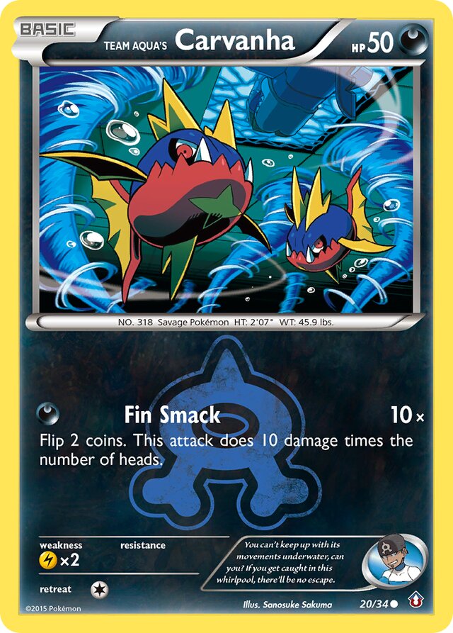 Team Aqua's Carvanha Double Crisis 20/34 Common