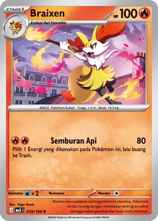 Braixen (Shadowy Threats 019/164)