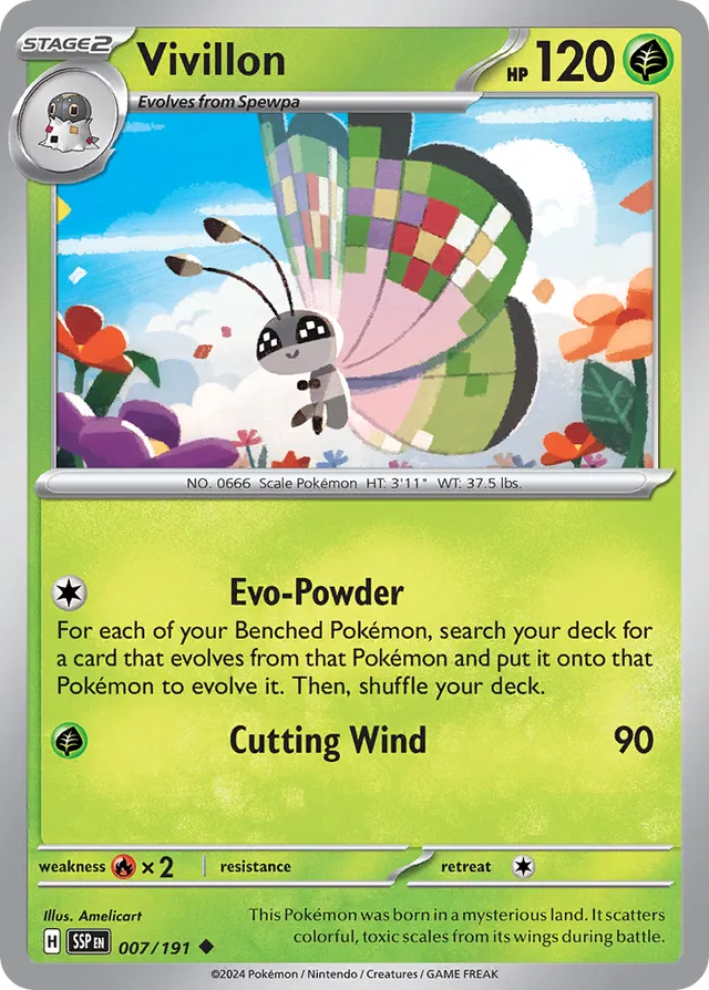 007/191 Vivillon SSP Uncommon